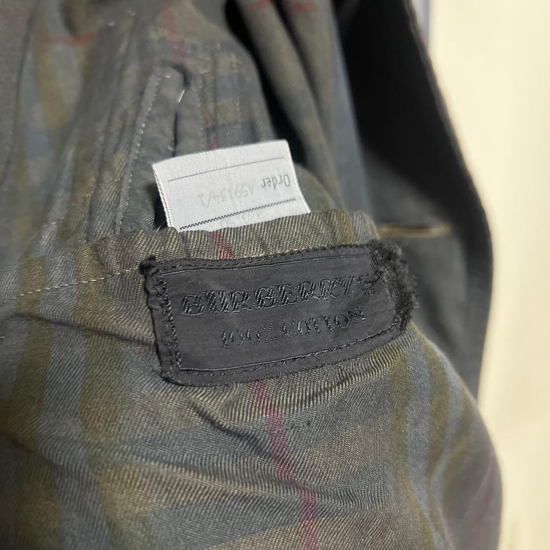 Burberry 英国製 一枚袖 トレンチコート 後染め ブラック フェード