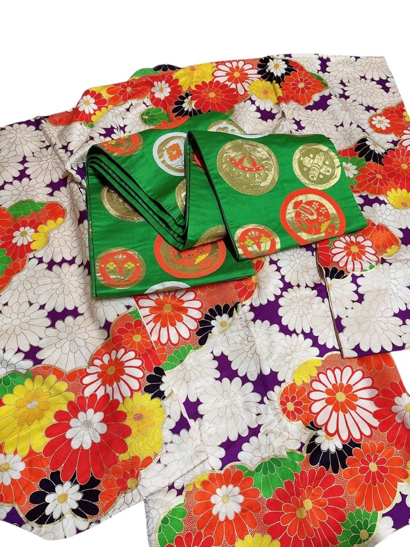 正絹 七五三 7歳 フルセット 古典柄☆アンティーク