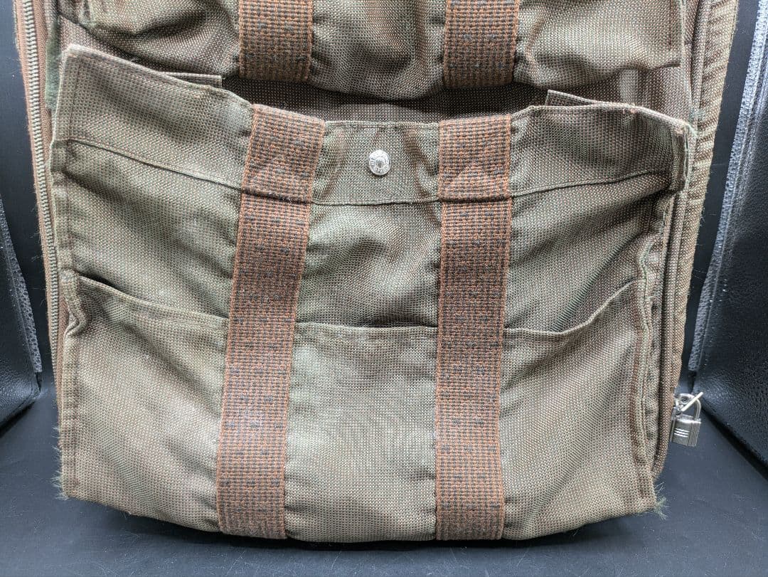 HERMES エールライン キャリーケース スーツケース ブラウン