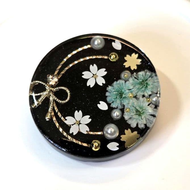 メグえもん　レジンヘアゴム ヘアアクセサリー　丸　約３.5cm