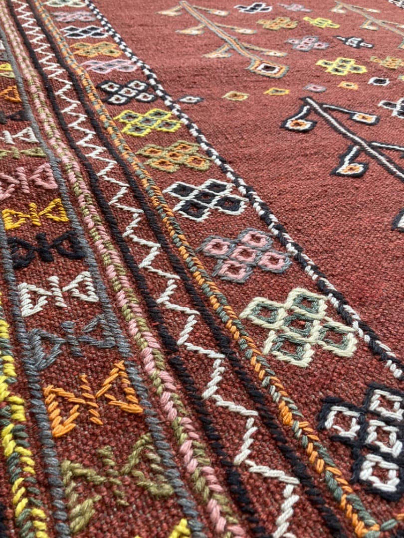 【在庫一掃セール】グーチャン キリム ウール 177cm×111cm