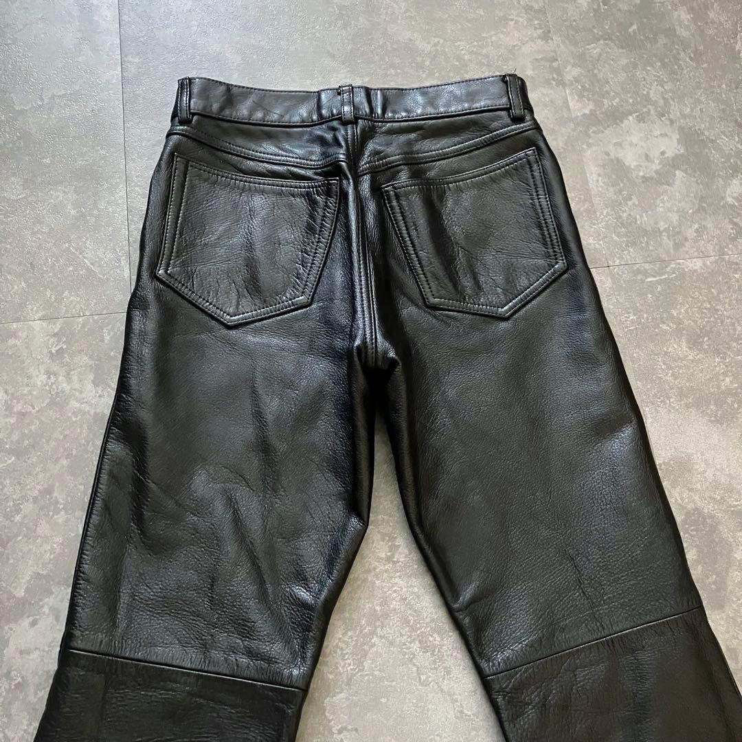 パンツ 90s 5351 leather semi-flared pants Y2K