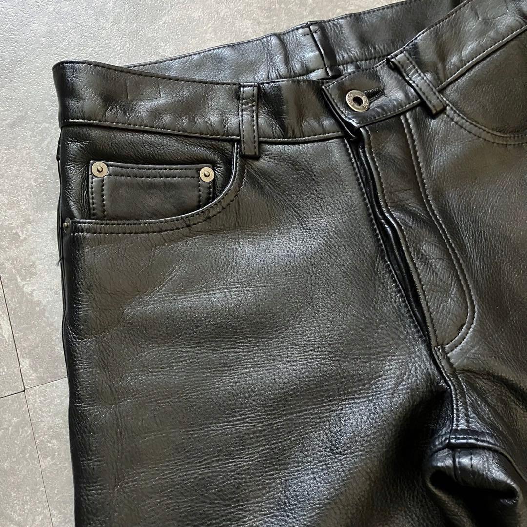 パンツ 90s 5351 leather semi-flared pants Y2K