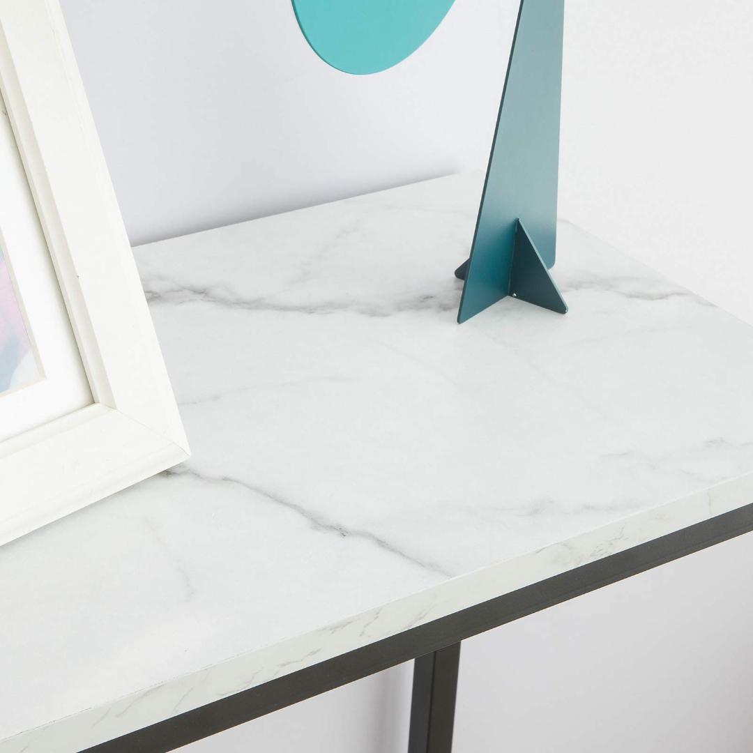 ●大理石調　北欧　スリム　コンソールテーブル　玄関　リビング