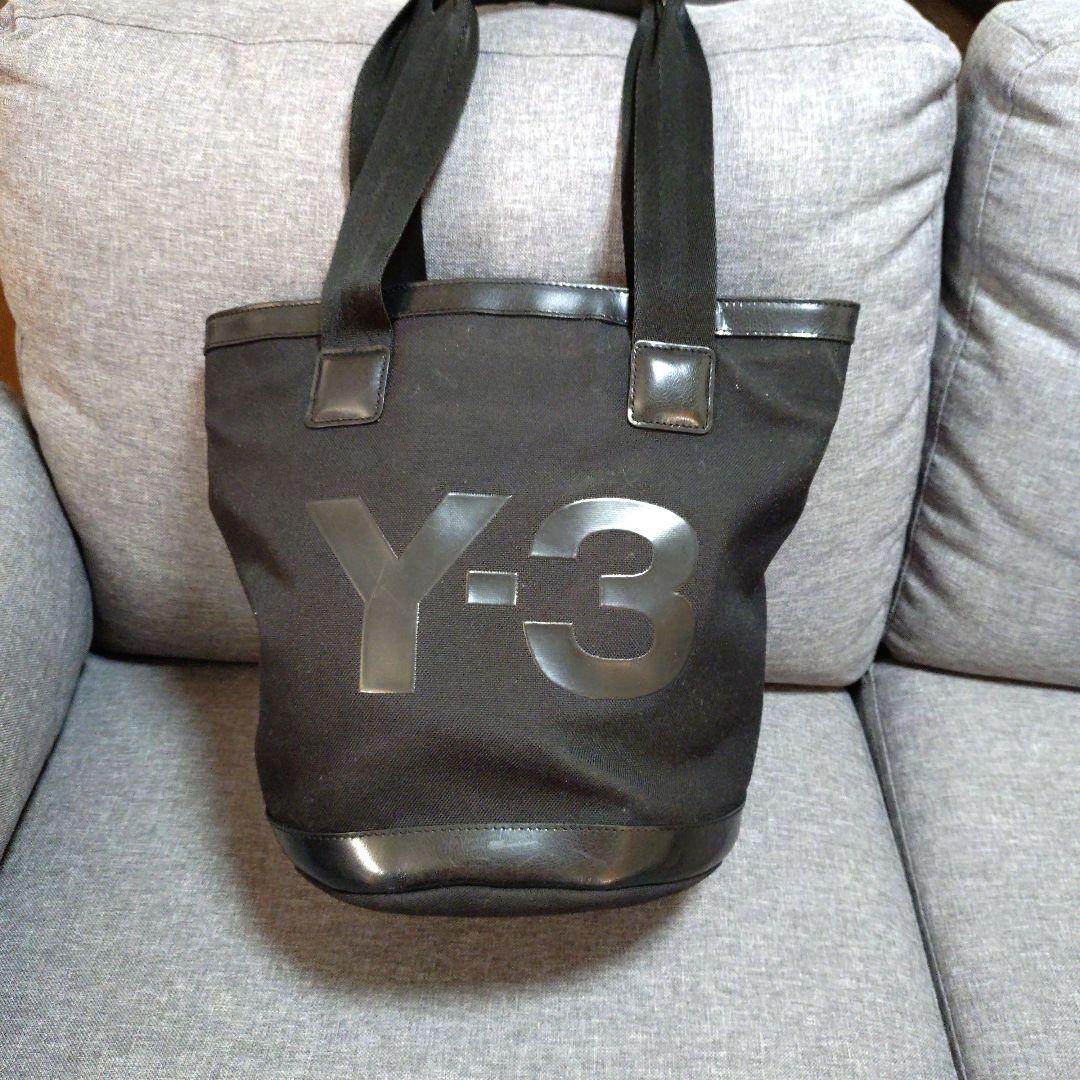 Y-3✕アディダス　トートバッグ バケツ型　黒 キャンバスレザー　ワイスリー
