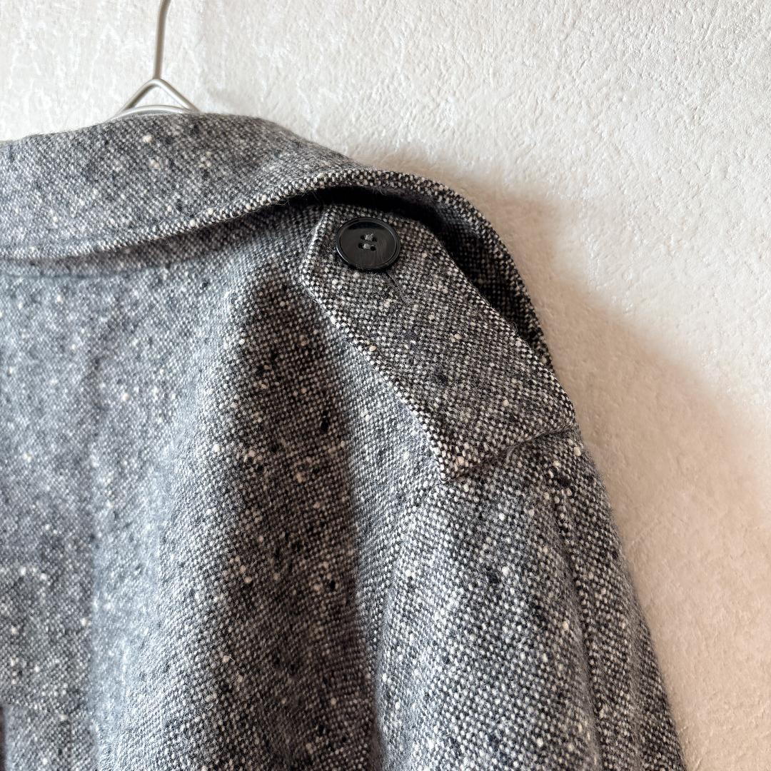 アニエスべー⭐️アンゴラ混 ミックスツイード チェスターコート ベルト付き 38