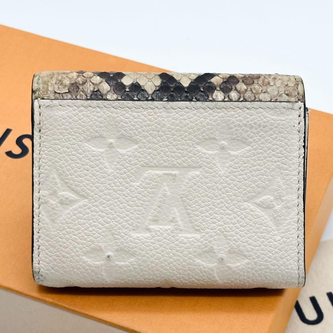 ルイヴィトン ポルトフォイユ ゾエ アンプラント パイソン 三つ折り コンパクト