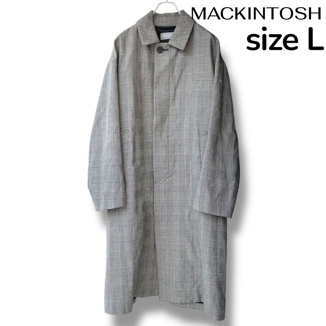 定価15万円以上 マッキントッシュ ウール グレンチェック ステンカラーコート6