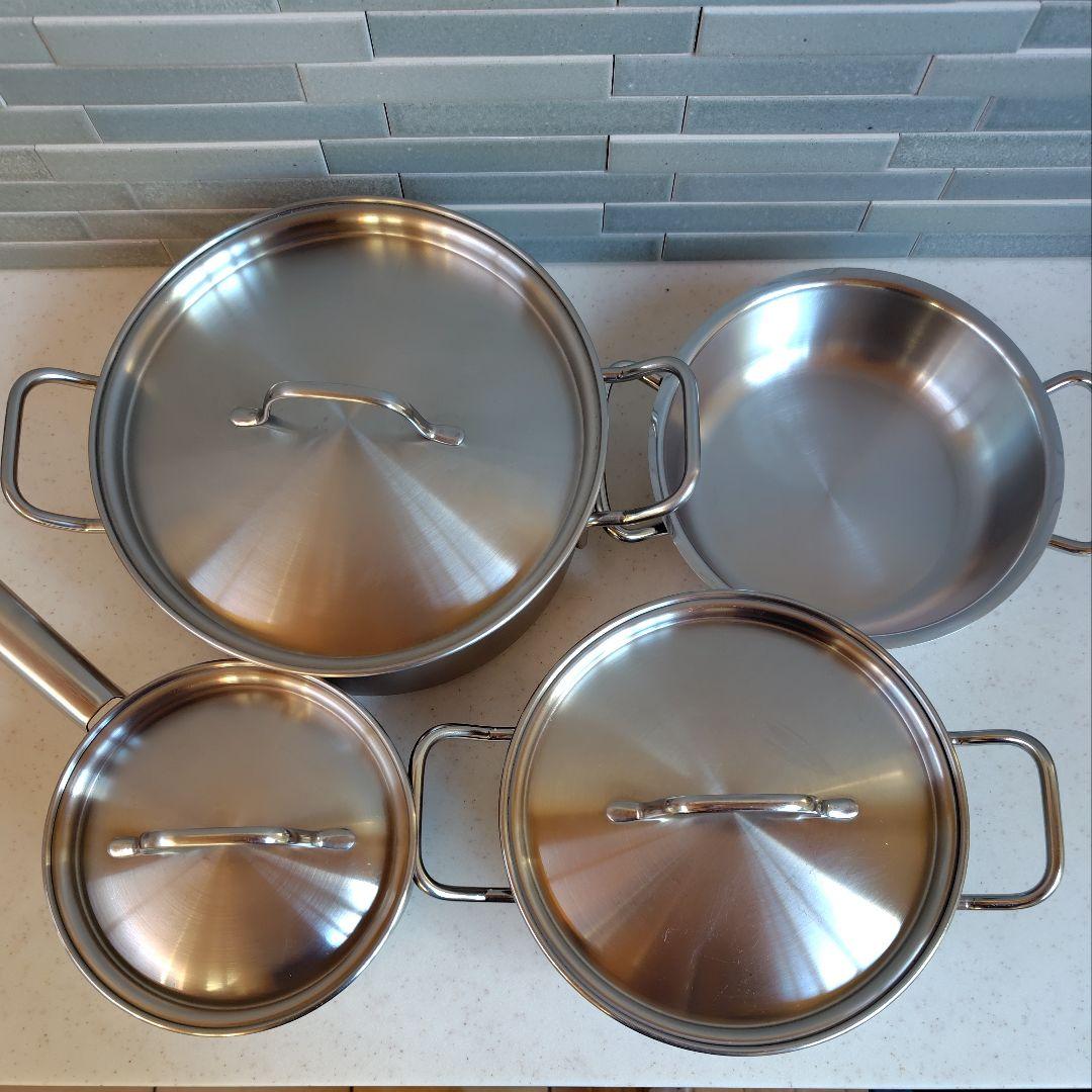 フィスラー 直火専用 キャセロール大・小・ソースパン・サーブパン 4点セット
