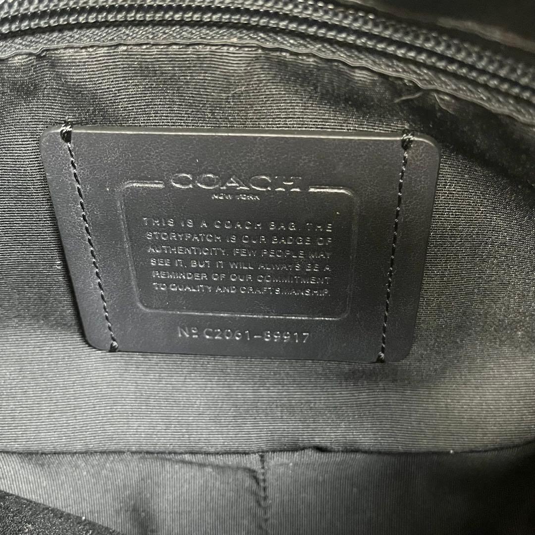 【美品】コーチ　COACH ボディバッグ　スリング　ウエスト　カーフレザー　黒