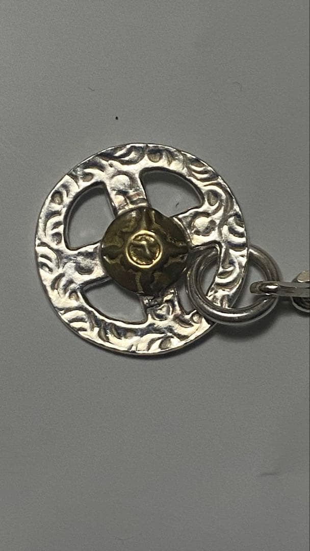 細角S 55センチ　ホイール付きネックレス