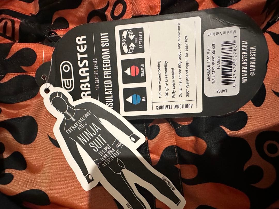 エアブラスターウエア　AIRBLASTER Lサイズ　新品未使用タグ付き