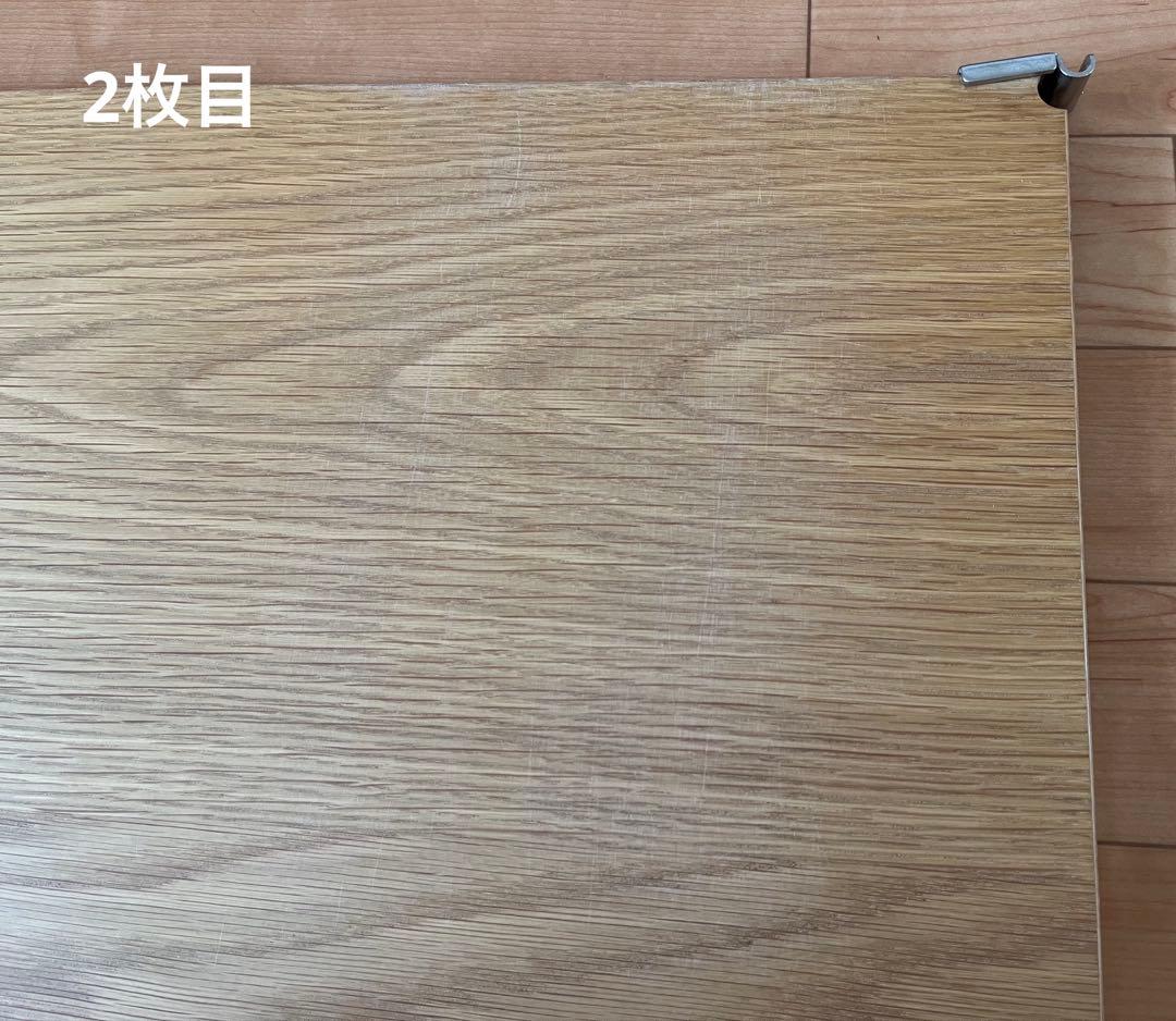 無印良品 ステンレスユニットシェルフ 追加棚 幅84cm 3枚セット オーク材