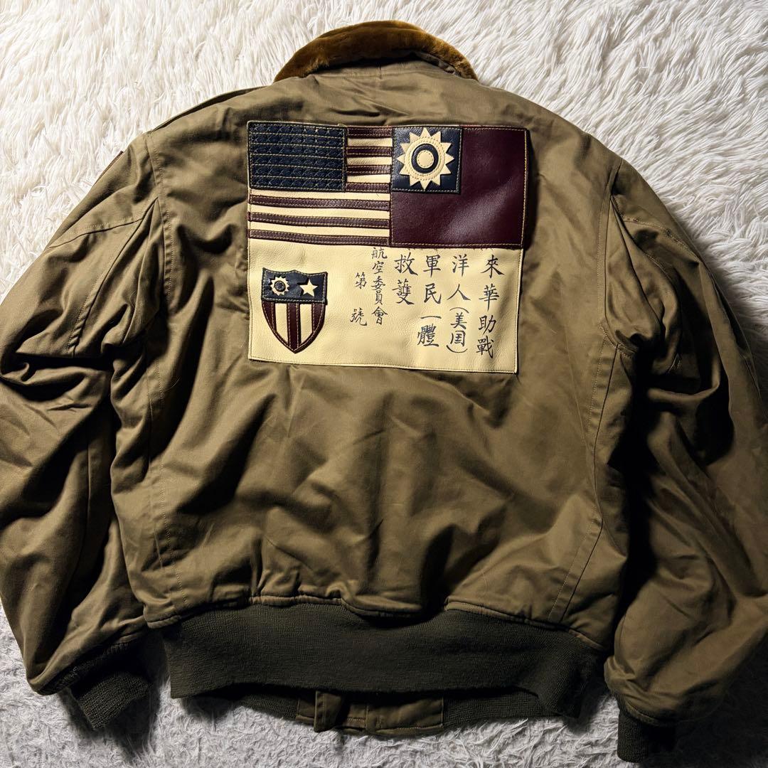 美品/希少✨バズリクソンズ　フライトジャケットB-10 フライングタイガー　38