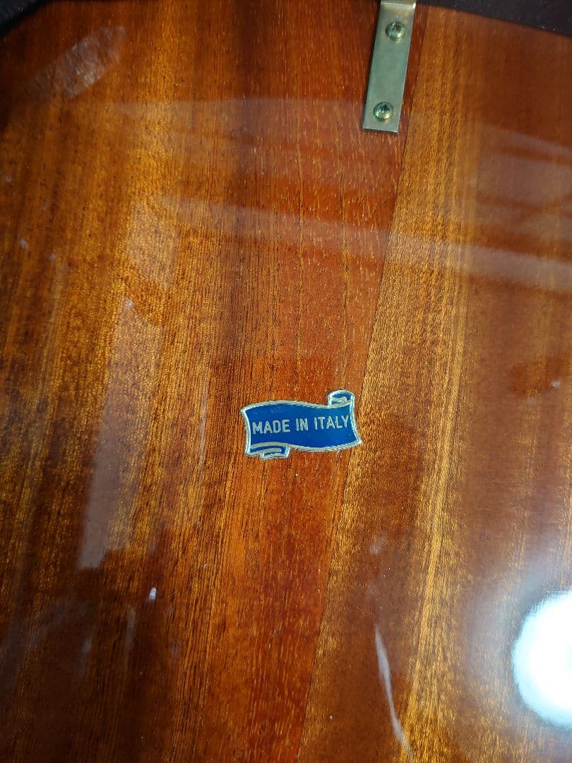 イタリア製 椅子 チェア 象嵌 木製 無垢 ①