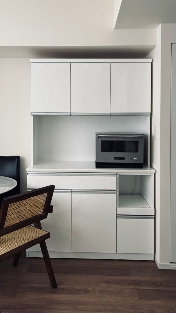 （美品)ニトリ キッチンカウンター W120 レジューム レンジボード ホワイト