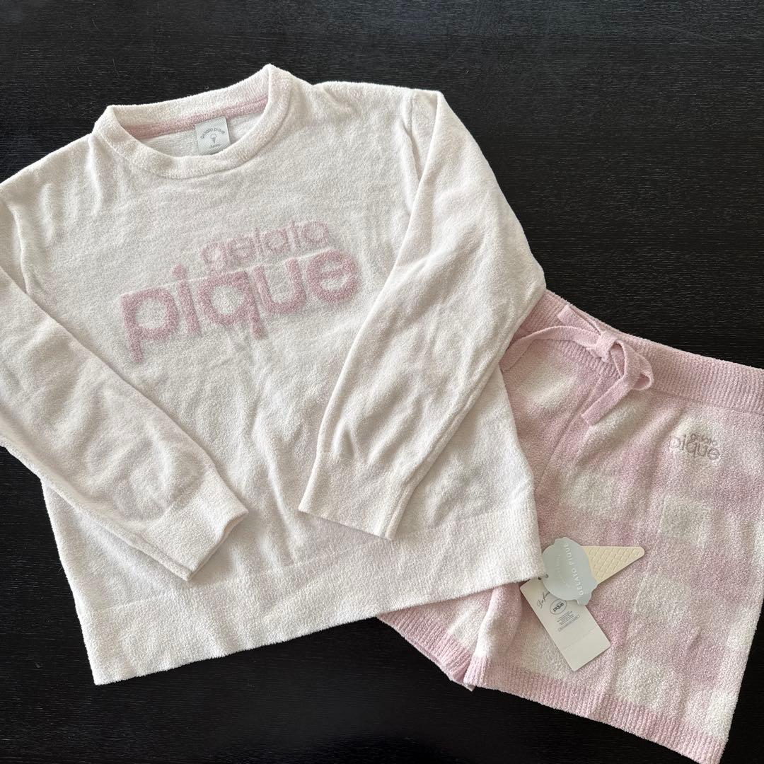 新品 未使用 ジェラートピケ プルオーバー ショートパンツセット 140 150