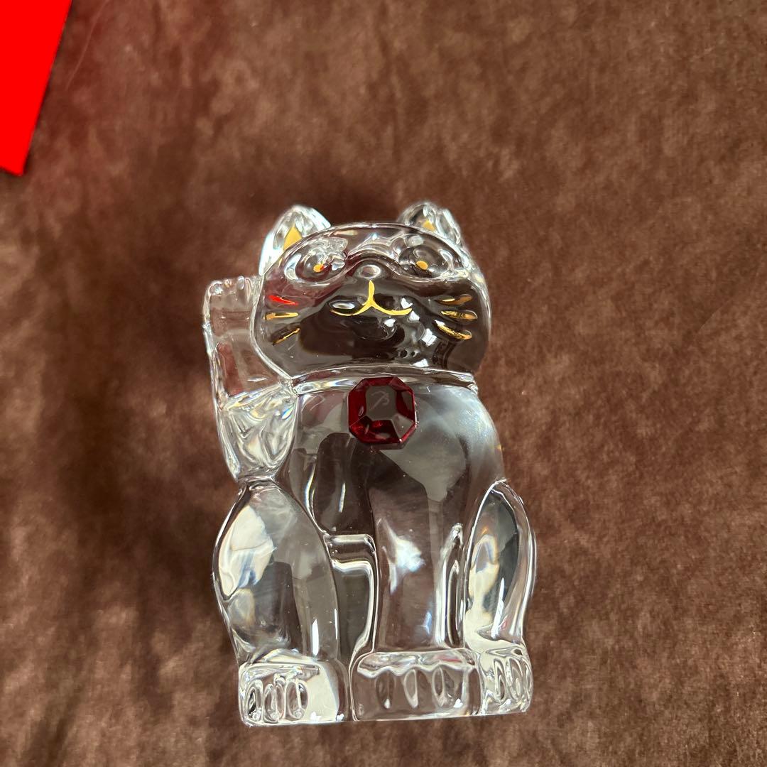 最終お値下げ中❣️バカラ まねき猫 レッドオクトゴン　未使用