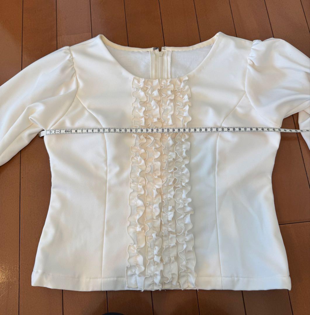 【新品未使用】フラメンコブラウス値下　アイボリーオフホワイト