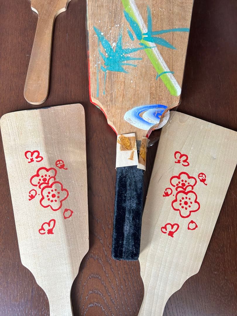 レトロ　羽子板　羽　まとめ売り　三越　正月飾り　スタンド付き　日本　伝統　和