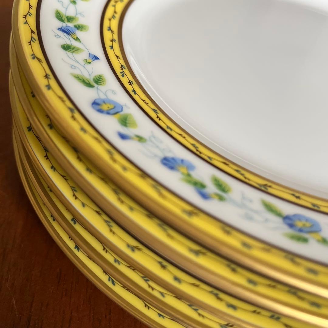 【レア美品】レイノー★モーニンググローリー★爽やかなデザート皿　5枚