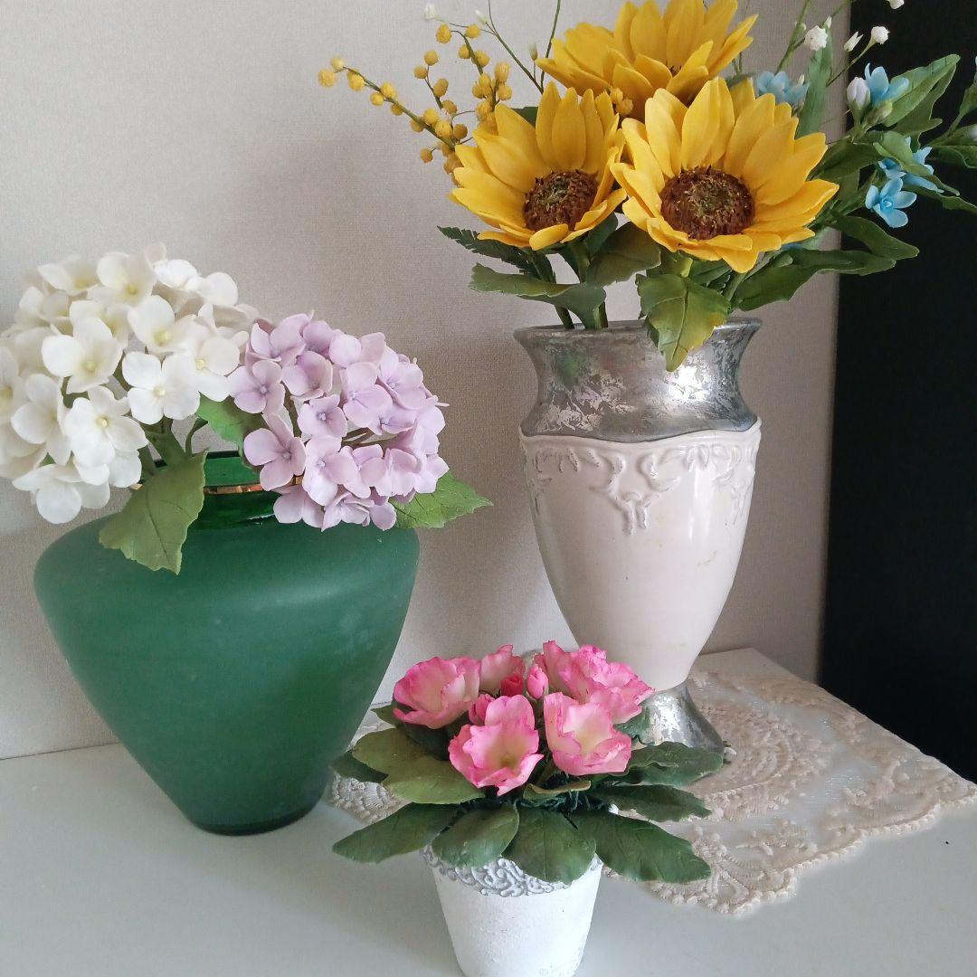 専用 向日葵アレンジ紫陽花プリムラ クレイフラワー