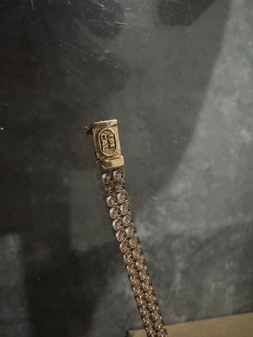 4.3グラム 10K VVS 2連テニスブレスレットMOISSANITE