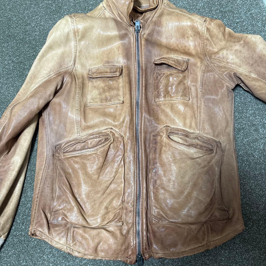 希少品GIORGIO BRATO ジョルジオブラット レザージャケット 50