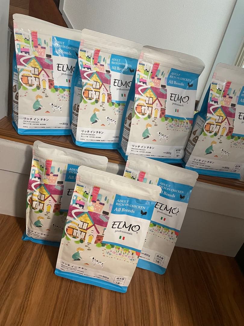 ELMO リッチンチキン ドッグフード 800g. 800グラム入り8袋