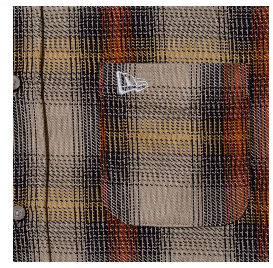 オンブレ チェックシャツ BLACK LABEL FW24 ベージュ 重盛さと美