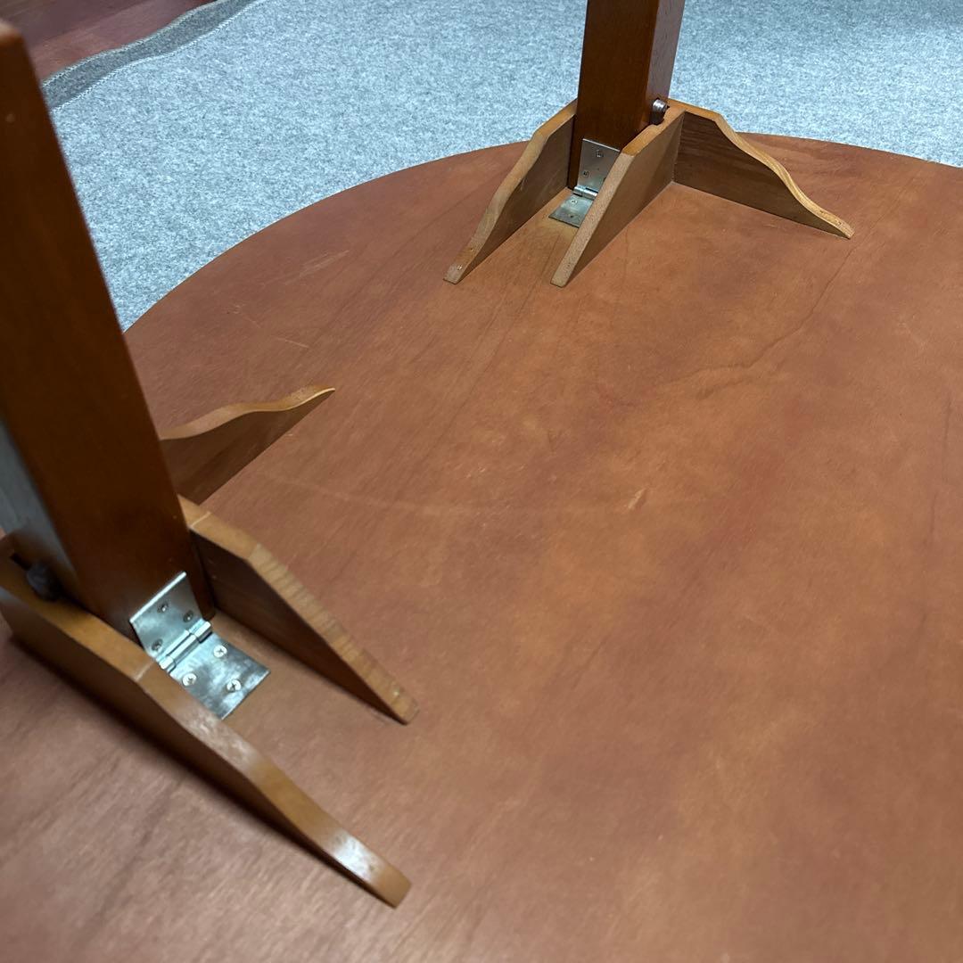 ⭕️即日発送　アンティーク　木製円形座卓 約90cm