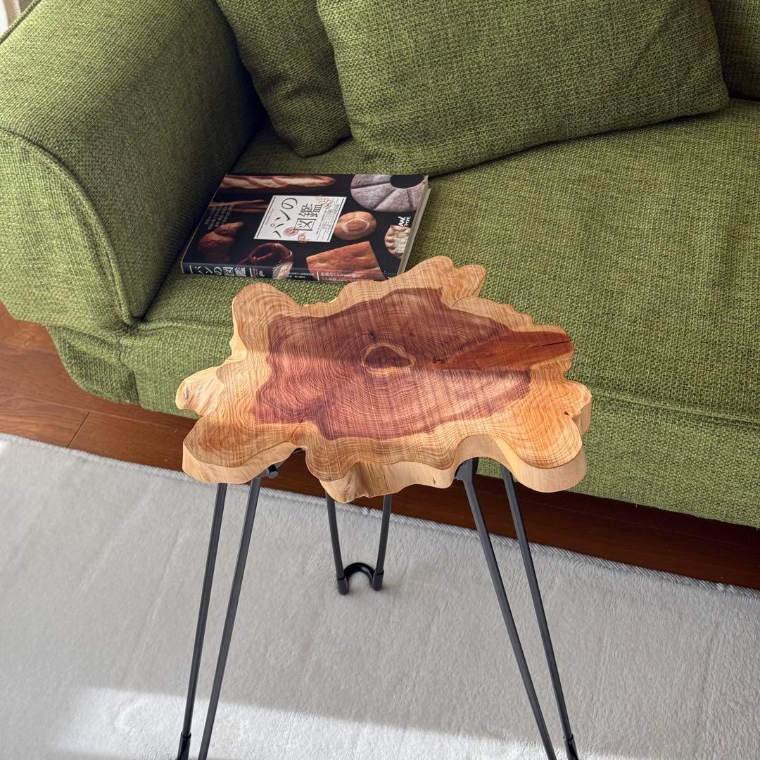 ミニ　コーヒーテーブル　サイドテーブル　切り株　K002