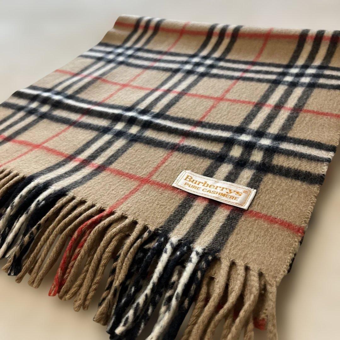 極美品✨バーバリー　カシミヤ100 ノバチェック　マフラー
