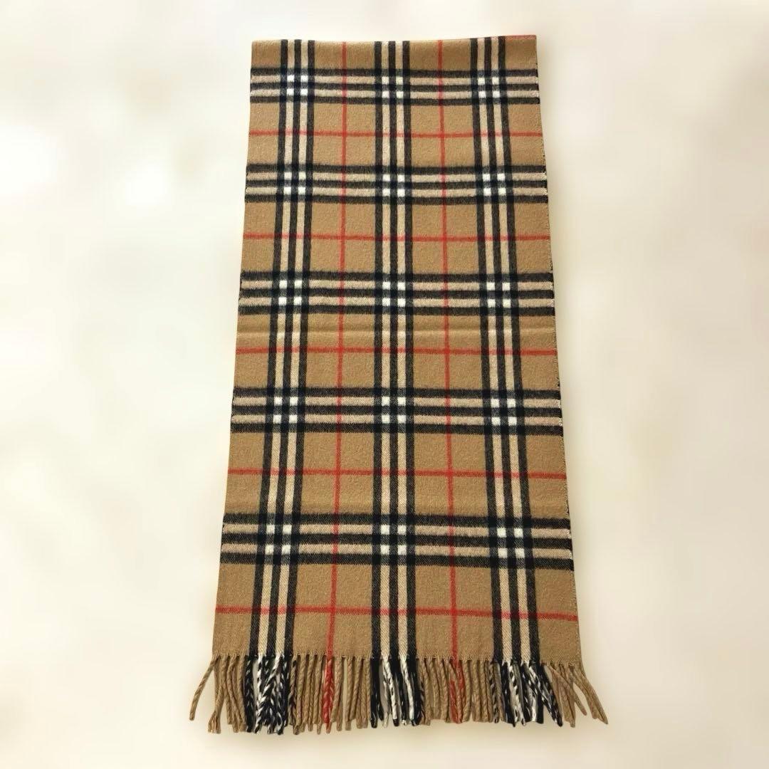 極美品✨バーバリー　カシミヤ100 ノバチェック　マフラー