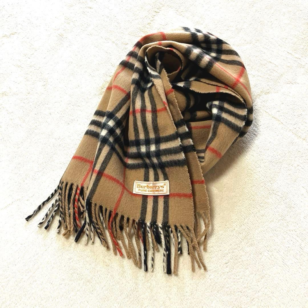 極美品✨バーバリー　カシミヤ100 ノバチェック　マフラー
