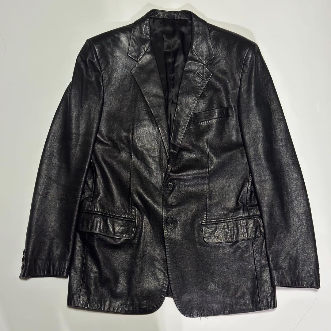 【美品】本人期 Helmut Lang レザー テーラード ジャケット