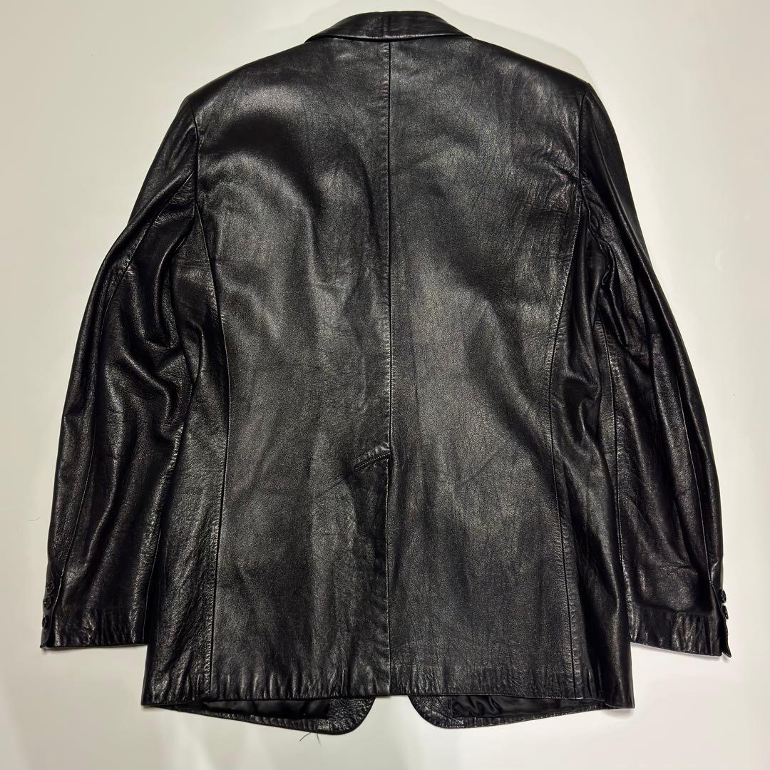 【美品】本人期 Helmut Lang レザー テーラード ジャケット