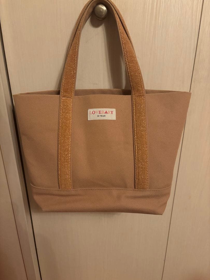 ラブラリーバイフェイラー　オールドテディワッペントートバッグ　ベージュ　小