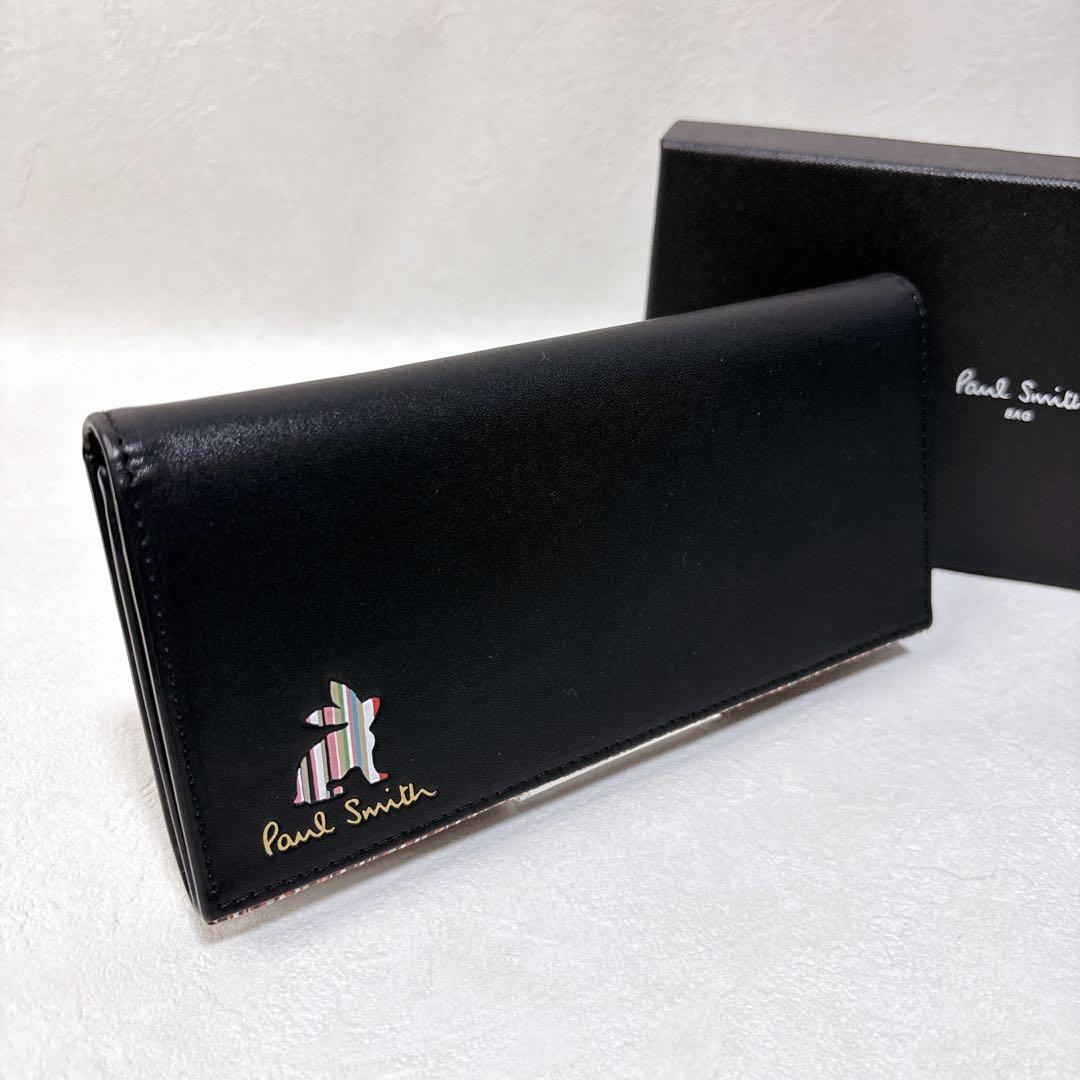 未使用級✨箱付 Paul Smith マーケットラビット 長財布 黒