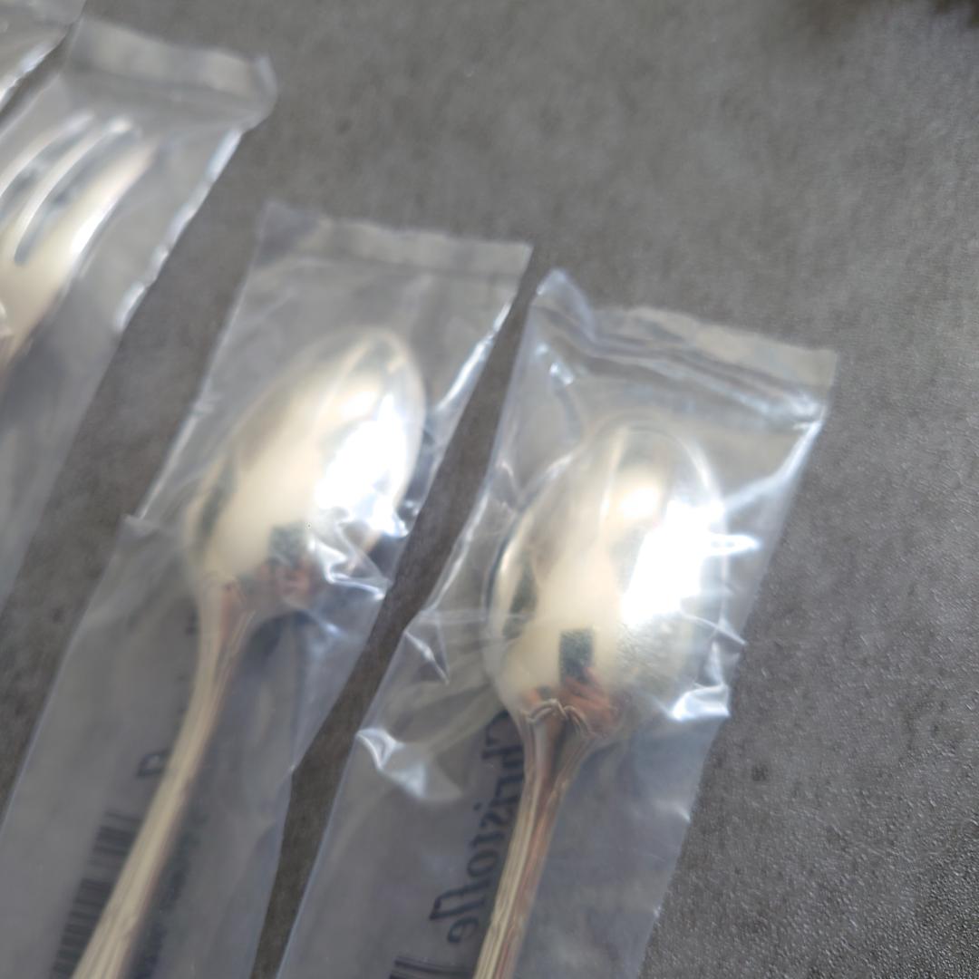 クリストフル リュバン ケーキフォーク コーヒースプーン 未開封 4点 紙箱入り