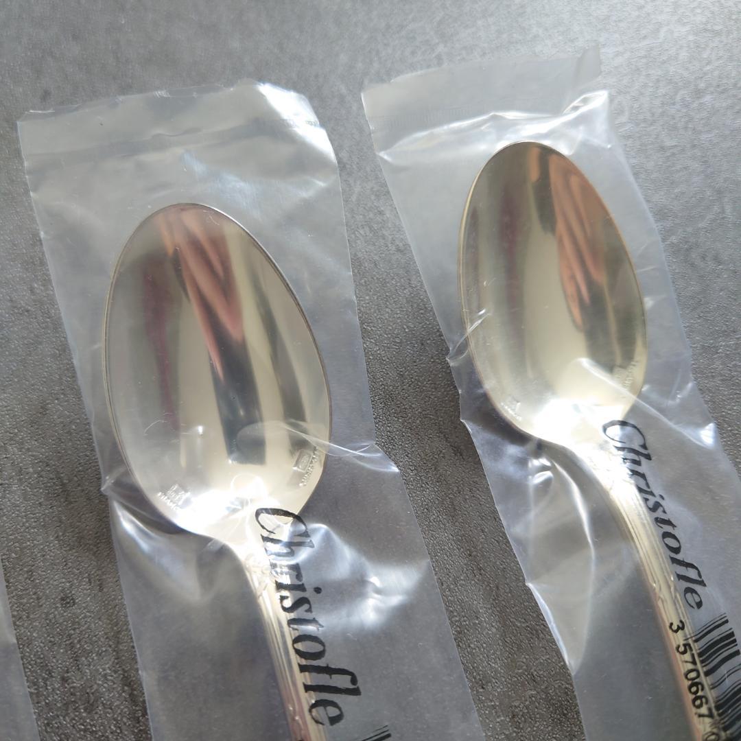 クリストフル リュバン ケーキフォーク コーヒースプーン 未開封 4点 紙箱入り