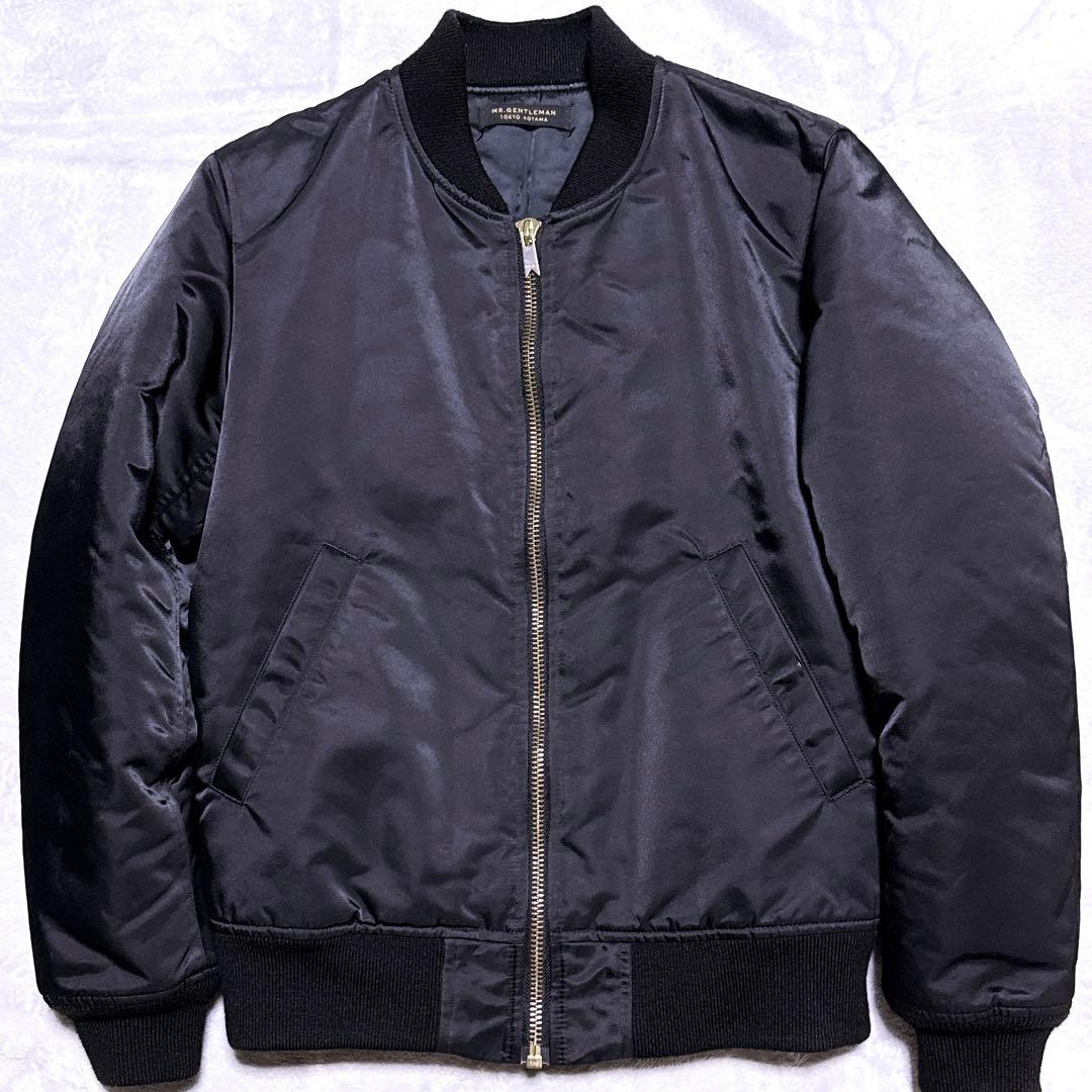 【未使用級】MR.GENTLMAN ブルゾン 裏地総柄 ナイロン 黒 メンズ