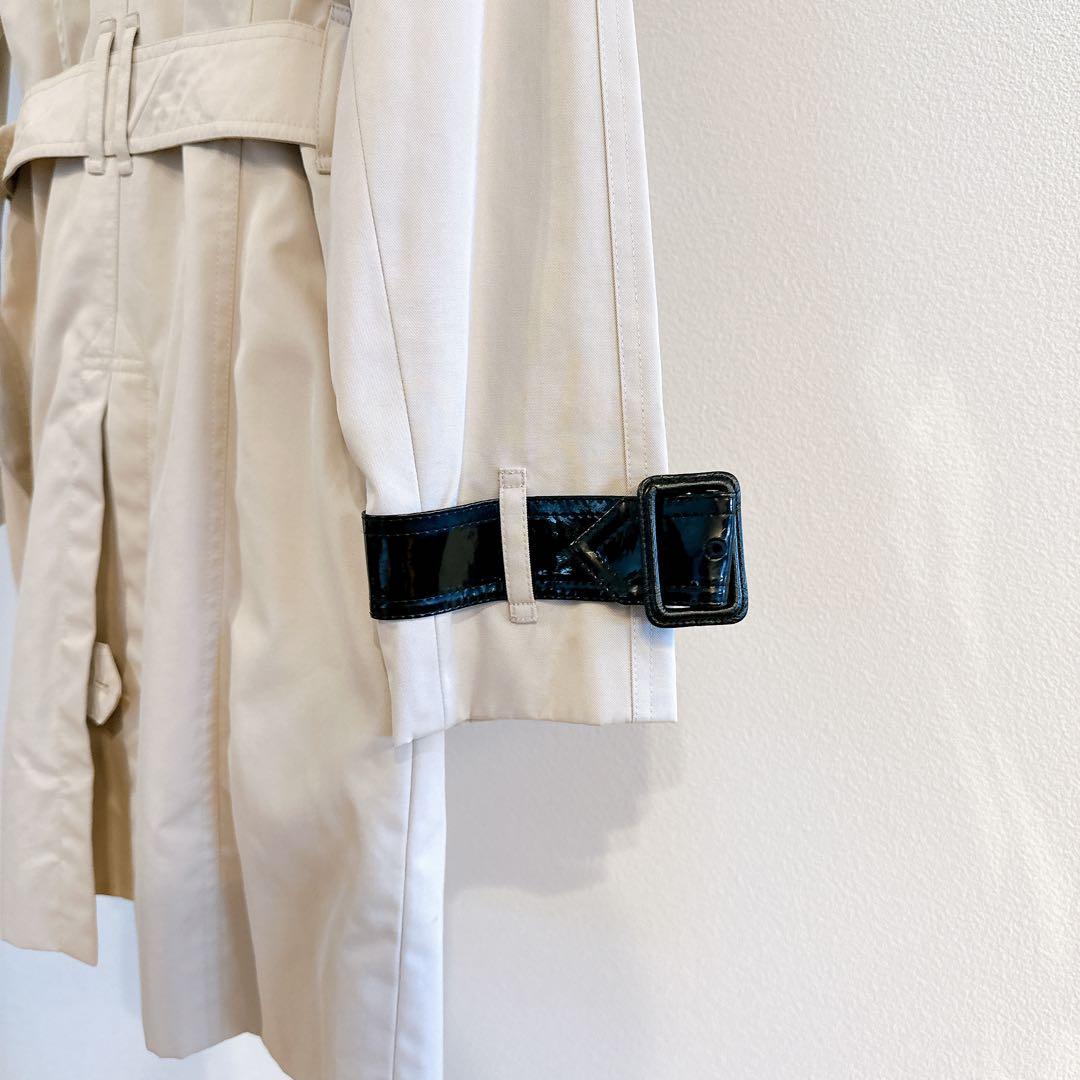 ボ*2様 【美品】BURBERRY バーバリー エナメル 切替 トレンチコートノ