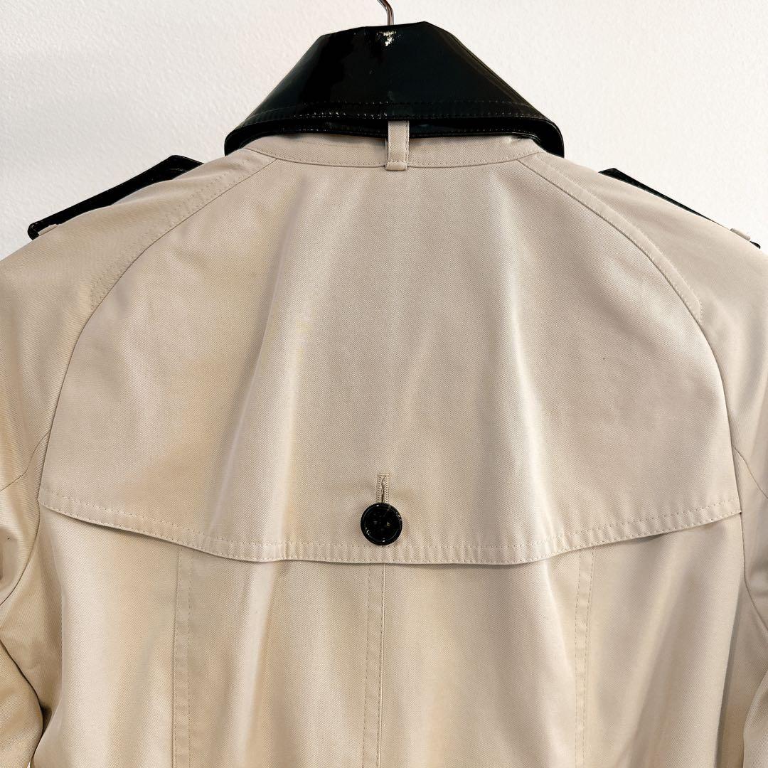 ボ*2様 【美品】BURBERRY バーバリー エナメル 切替 トレンチコートノ