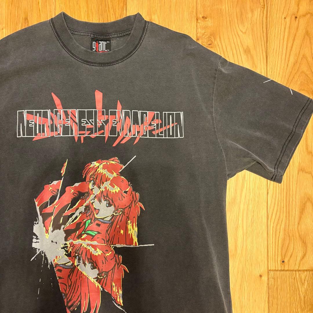 【美品】新世紀エヴァンゲリオン Tシャツ ダークグレー giant ボディ