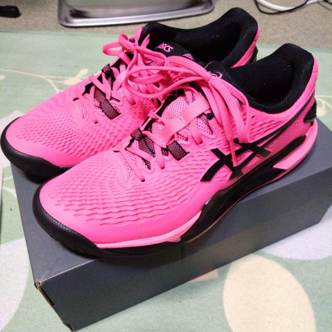 け*い様 asics テニスシューズ ゲルレゾリューション9 ショッキングピンク