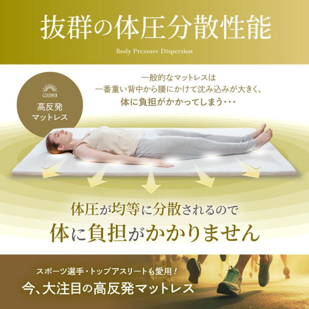 GOKUMIN 高反発マットレス セミダブル 4cm