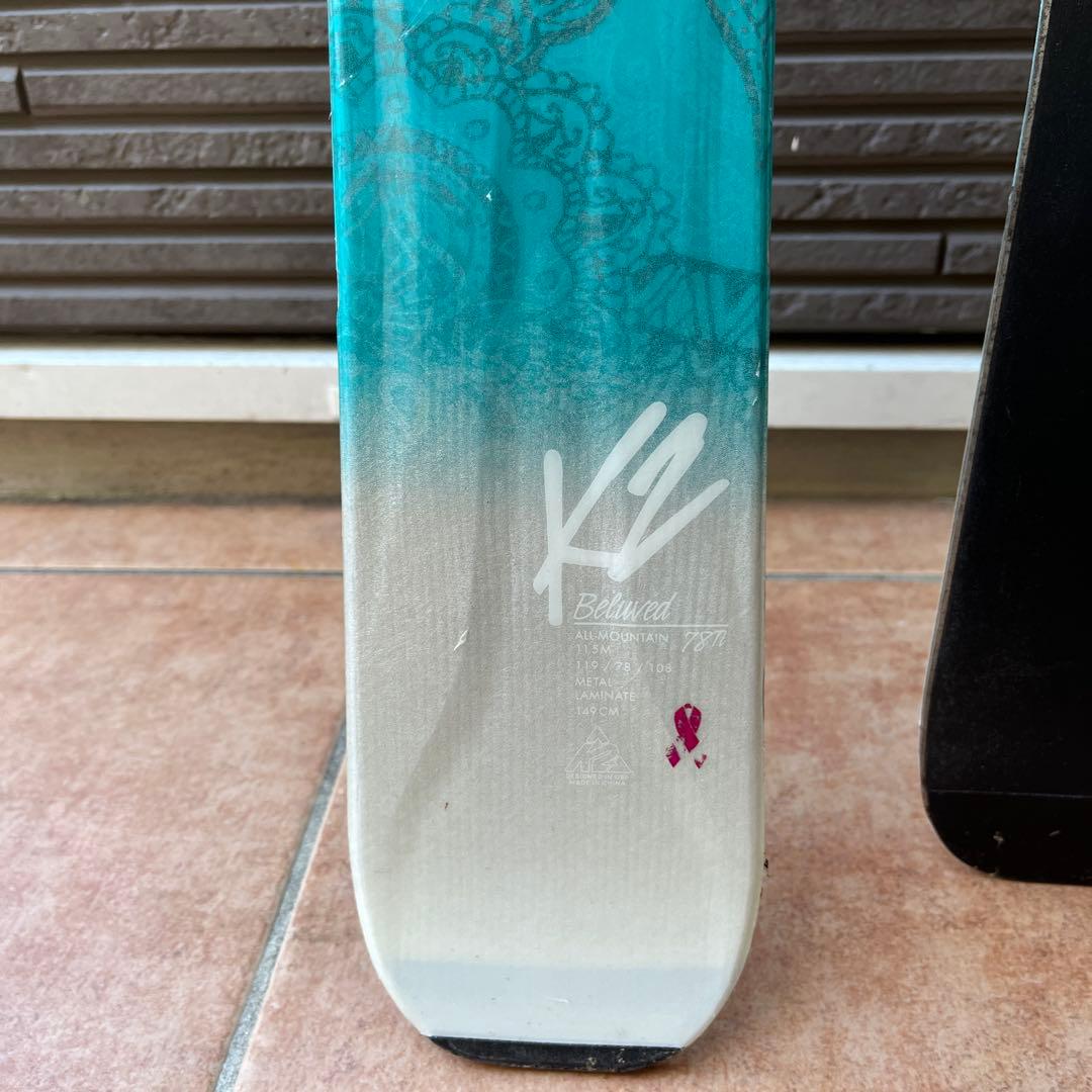 K2 Beluved 777 スキー板 バインディング付き　長さ149センチ