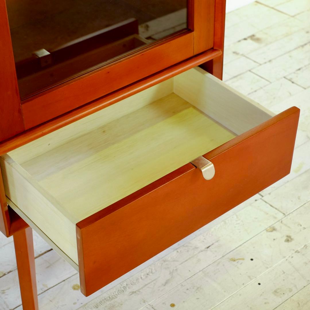 B 新品 北欧 キャビネット 飾り棚 リビング収納 ガラス 本棚 サイドボード