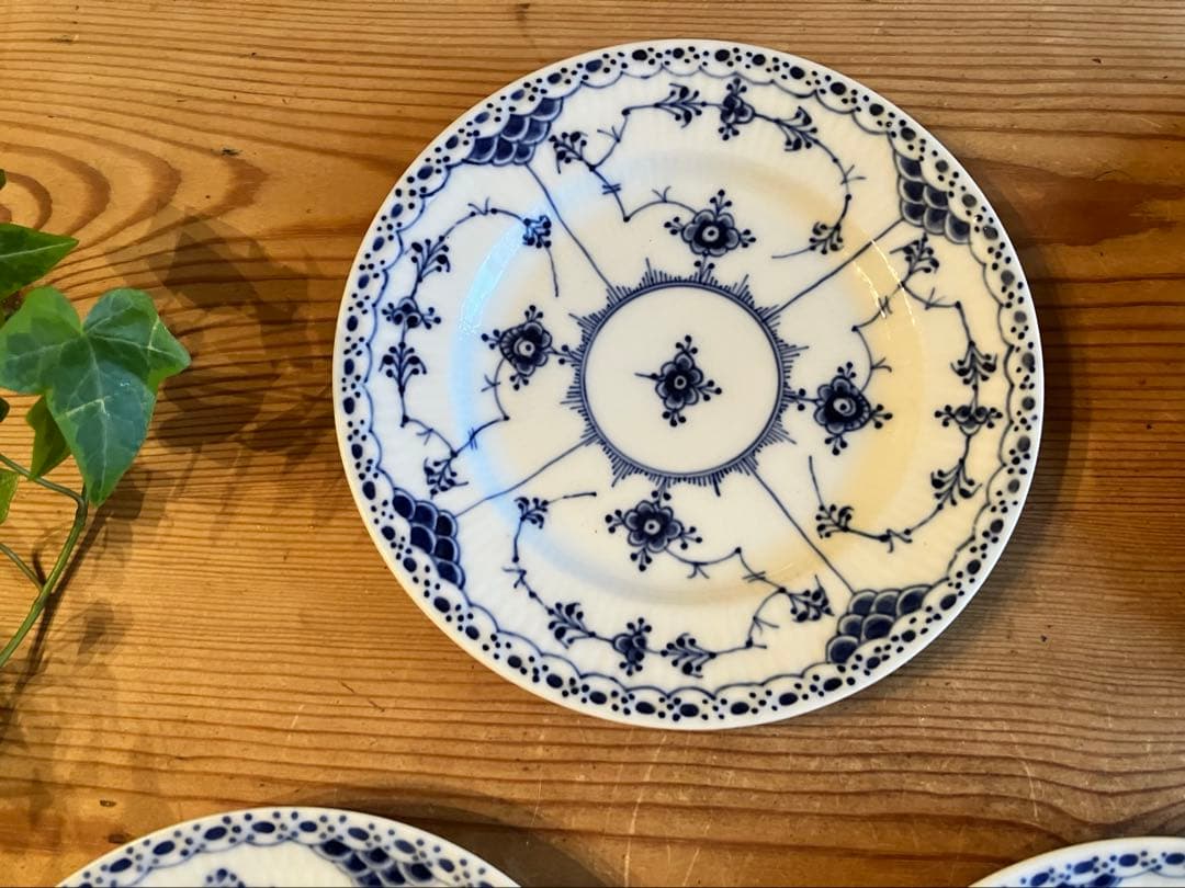 ロイヤルコペンハーゲン　ブルーフルーテッドハーフレース　14.5プレート×5